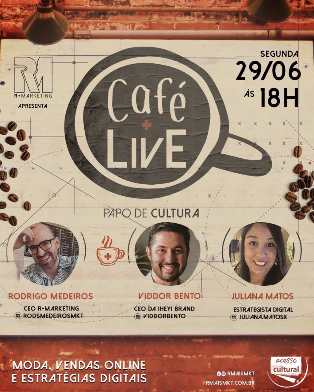 Viddor Bento + Juliana Matos  são os convidados de hoje do projeto CAFÉ + LivE ! - Papo de Cultura