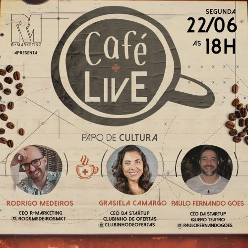 Grasiela Camargo e Paulo Fernando Góes são os convidados de hoje do CAFÉ + LivE !