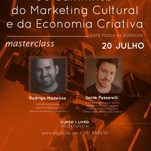 Rodrigo Medeiros e Dante Passarelli promovem Masterclass Cultural