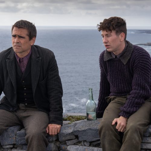 Colin Farrell and Barry Keoghan in the film THE BANSHEES OF INISHERIN. Photo by Jonathan Hession.